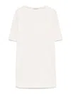 Max Mara T-shirt In Silk Interlock In White