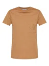 Max Mara Camel-coloured T-shirt In Cotton Women In Brown