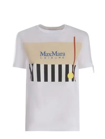Max Mara T-shirt  Leisure "obliqua" In White