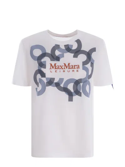 Max Mara T-shirt  Leisure "obliqua" In White
