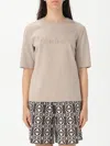 Max Mara Peter Beige Wool Sweater With Logo In ベージュ