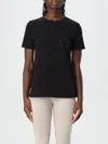 Max Mara Papaia Logo Cotton T-shirt In Black
