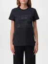 Max Mara Embellished Round Neck Top With Graphic Detail In Black