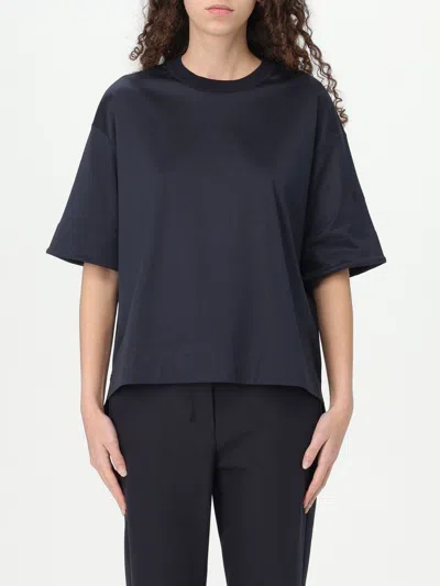 Max Mara Black Cortana T-shirt In Blue