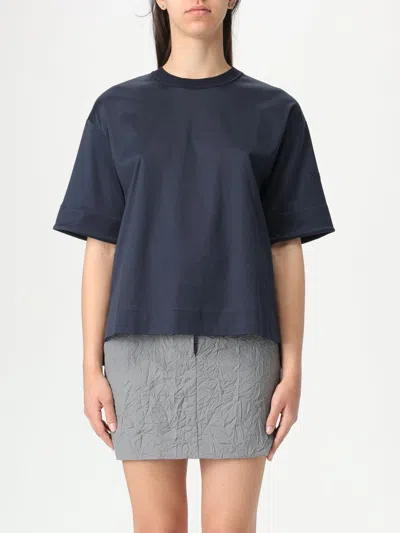 Max Mara Nerina Logo Crewneck T-shirt In Blue | ModeSens