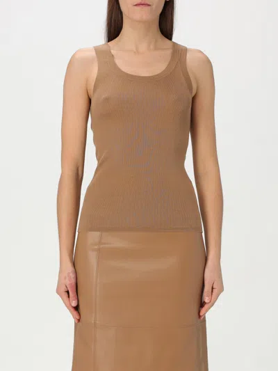 MAX MARA T-SHIRT MAX MARA WOMAN COLOR CAMEL,426176042
