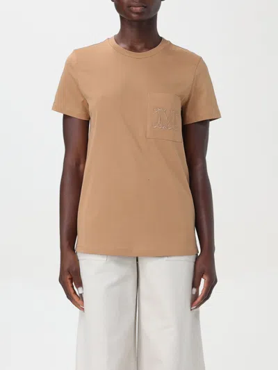 Max Mara "papaya" T-shirt In Brown