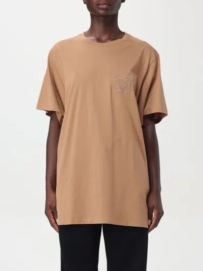 MAX MARA T-SHIRT MAX MARA WOMAN COLOR CAMEL,412872042