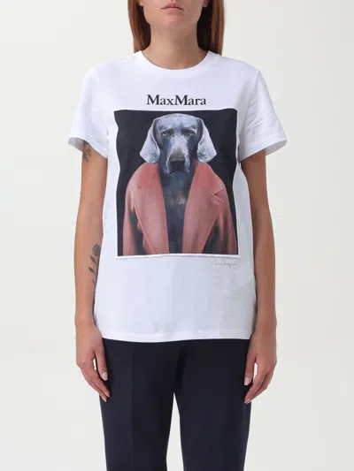 MAX MARA T-SHIRT MAX MARA WOMAN COLOR WHITE,412865001