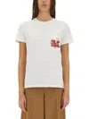 Max Mara Logo-embroidered Crewneck T-shirt In White