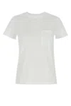 Max Mara T-shirt Papaia In Cotone Bianco  Donna