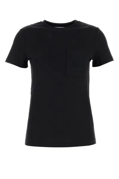 Max Mara T-shirt Papaia In Cotone Nero Donna In Black