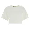 Max Mara Logo-print Cropped T-shirt In White