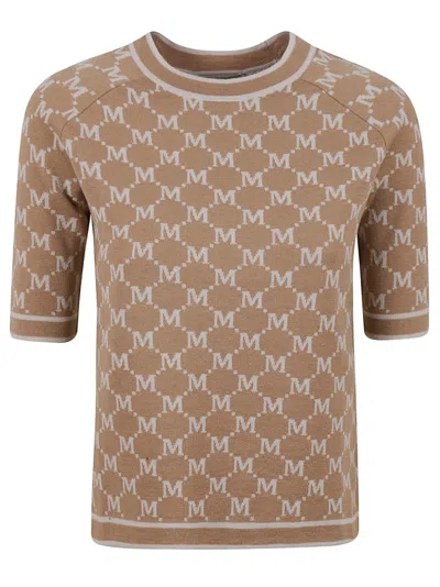 Max Mara T-shirt With All-over Logo Pattern