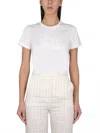 Max Mara T Shirt With Logo Embroidery In White