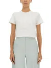 Max Mara T-shirt With Logo Patch In White