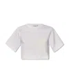 Max Mara Logo-print Cropped T-shirt In White