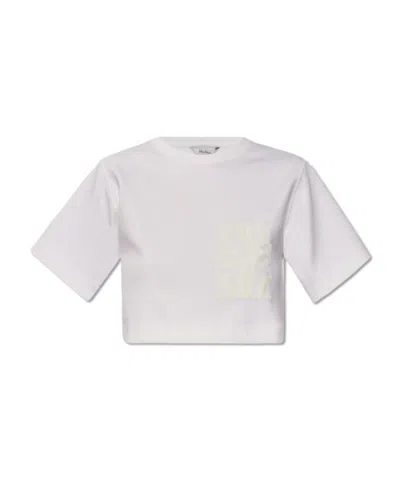 MAX MARA MAX MARA MESSICO CREWNECK CROPPED T-SHIRT