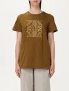 Max Mara Embroidered-motif T-shirt In Brown