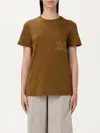 Max Mara T-shirt Woman Green In Brown