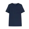 Max Mara Navy Crewneck T-shirt In Blue