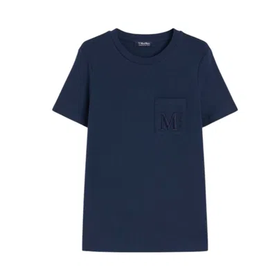 MAX MARA T-SHIRT WOMAN MAX MARA - MADERA - BLUE