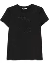 Max Mara Embellished Round Neck Top With Graphic Detail In Black
