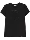 Max Mara Embellished Round Neck Top With Graphic Detail In Black
