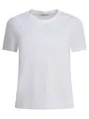 Max Mara Crew Neck Short Sleeves Soft Fabric Tops In White