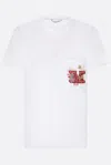 Max Mara Short-sleeve White T-shirt With Embroidered Front Pocket