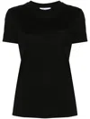 Max Mara Short-sleeved T-shirt With Embroidered Logo In Black