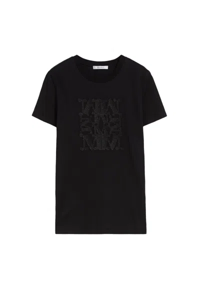 Max Mara Taverna - Cotton T-shirt With Frontal Embroidery