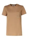 Max Mara Crewneck Short-sleeved T-shirt In Brown
