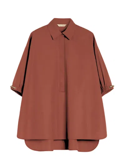 Max Mara T Shirts And Polos Leather Brown