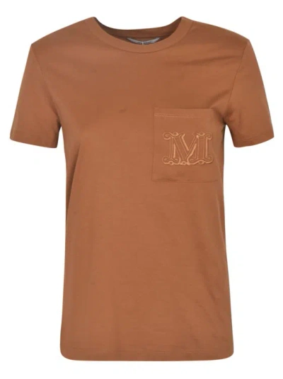 Max Mara T-shirts And Polos Leather Brown