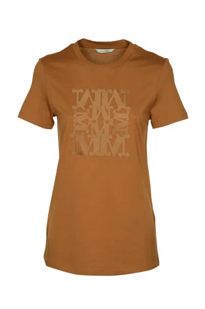 Max Mara T-shirts And Polos Leather Brown
