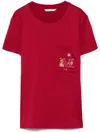 Max Mara Logo Embellished Crewneck T-shirt In Red