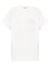 Max Mara Mango Logo Embroidered Cotton T-shirt In White