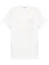 Max Mara Mango Logo Embroidered Cotton T-shirt In White