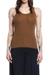 Max Mara Eliadi Scoop-neck Sweater Tank Top In Brown