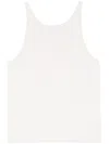 Max Mara Knitted Wool Scoop Neck Sleeveless Top In White