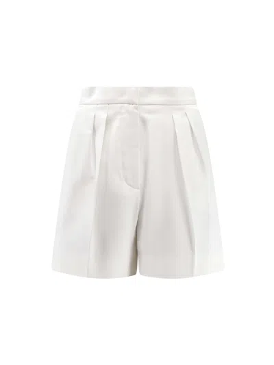 Max Mara Tabacco Stretch Cotton Shorts In Multi