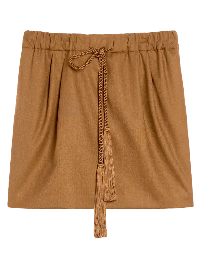 MAX MARA MAX MARA TABARIN MINI SKIRT TOBACCO