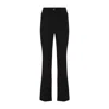Max Mara Flared Trousers With Cotton Blend And Silhouette In Black