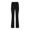 Max Mara Flared Trousers With Cotton Blend And Silhouette In Black