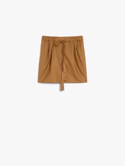 Max Mara Tabarin Skirt Tobacco In Brown