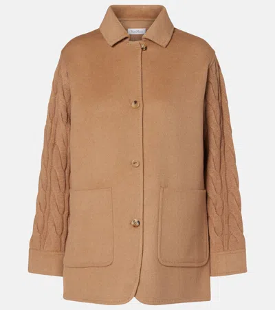 Max Mara Tacco Camel Hair Coat In Brown