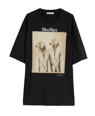 Max Mara Tacco Graphic-print T-shirt In Black