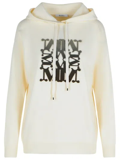 Max Mara Taddeo Cream Virgin Wool Sweater In Neutral