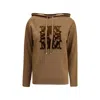 Max Mara Taddeo's Hoodie In Wool In Brown